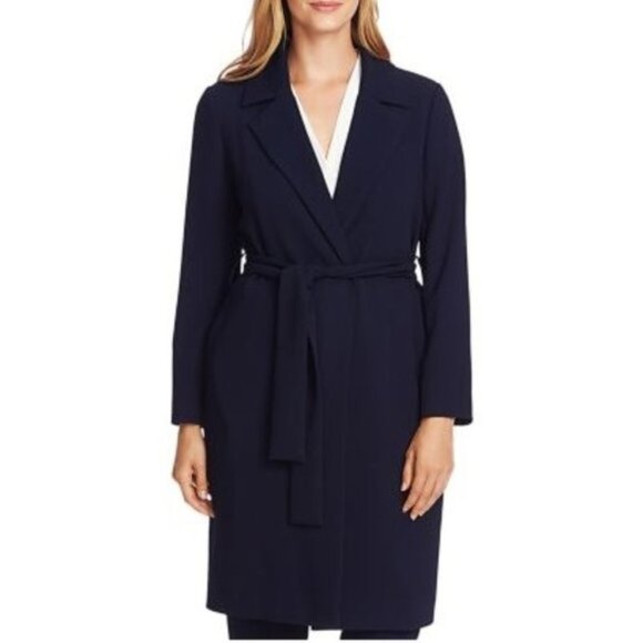 Vince Camuto Notch Collar Parisian Crepe Jacket - Picture 2 of 7